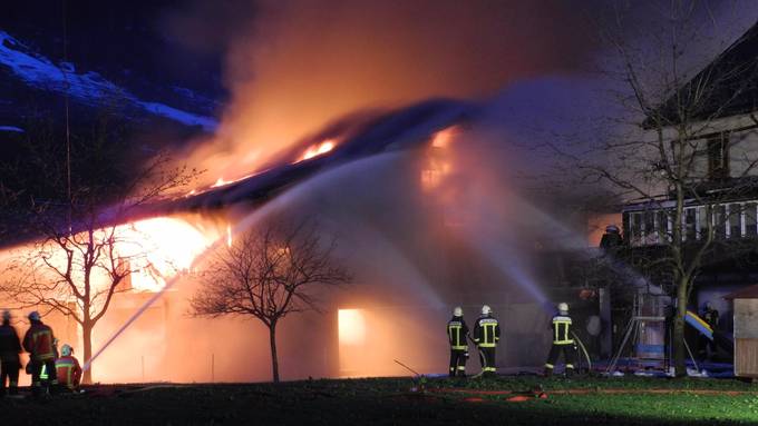 Brand eines Unterstands im Muotathal