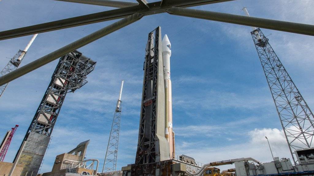 Start verschoben: Atlas-Trägerrakete mit Cygnus-Transporter am Weltraumbahnhof in Cape Canaveral (Archiv).
