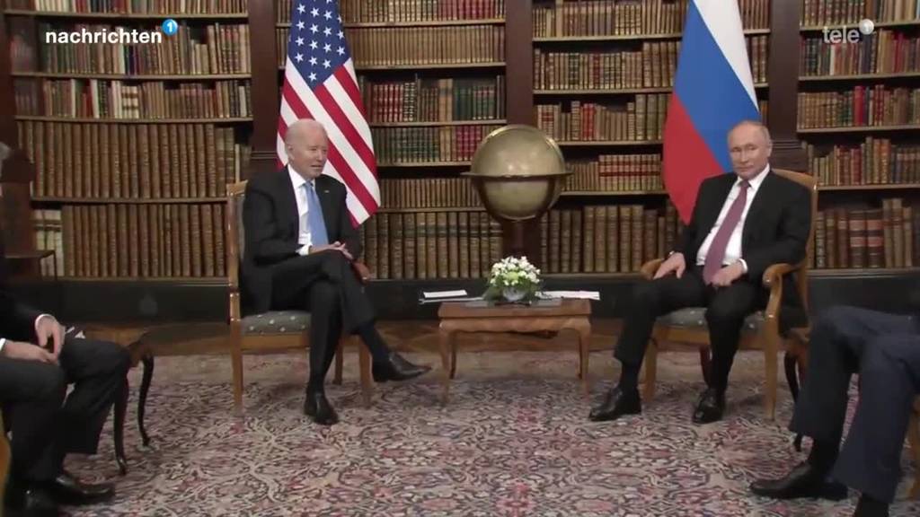 Vladimir Putin und Joe Biden in Genf