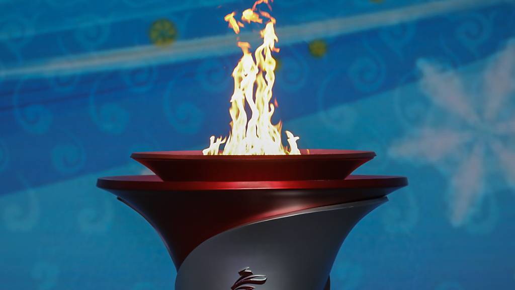 Das olympische Feuer lodert in China.