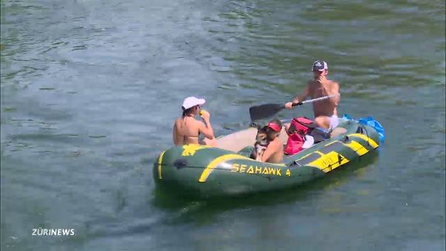 Gummiboot-Ansturm auf der Limmat