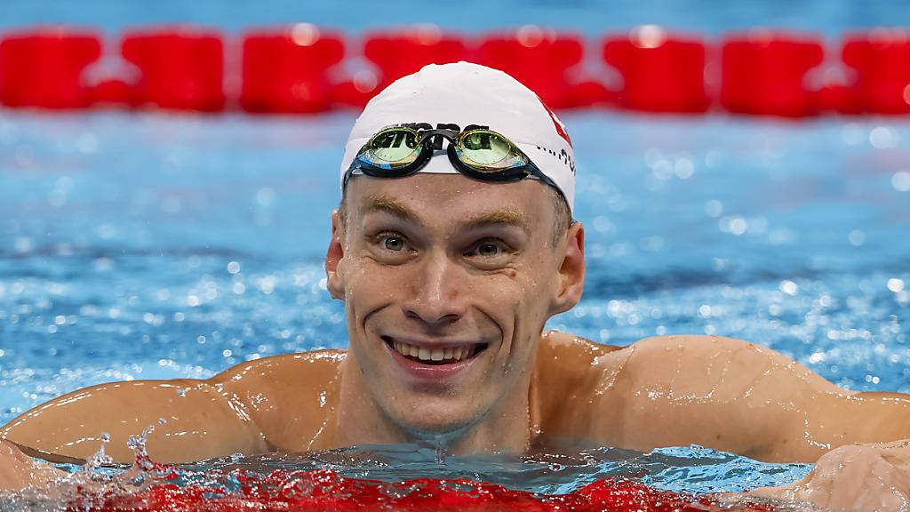 Roman Mityukov gewinnt an den Sommerspielen in Paris über 200 m Rücken Bronze