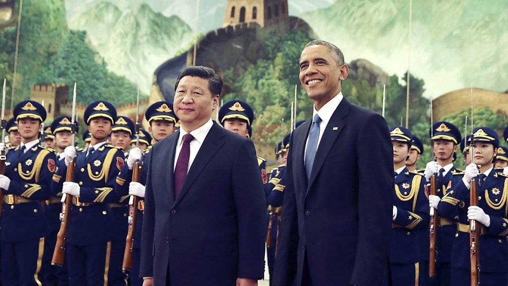 Repräsentieren die Länder mit zusammen 38 Prozent des weltweiten CO2-Ausstosses: US-Präsident Barack Obama und sein chinesischer Amtskollege Xi Jinping. (Archivbild)
