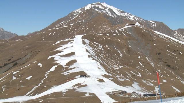 Skifahren auf dem Schneeband