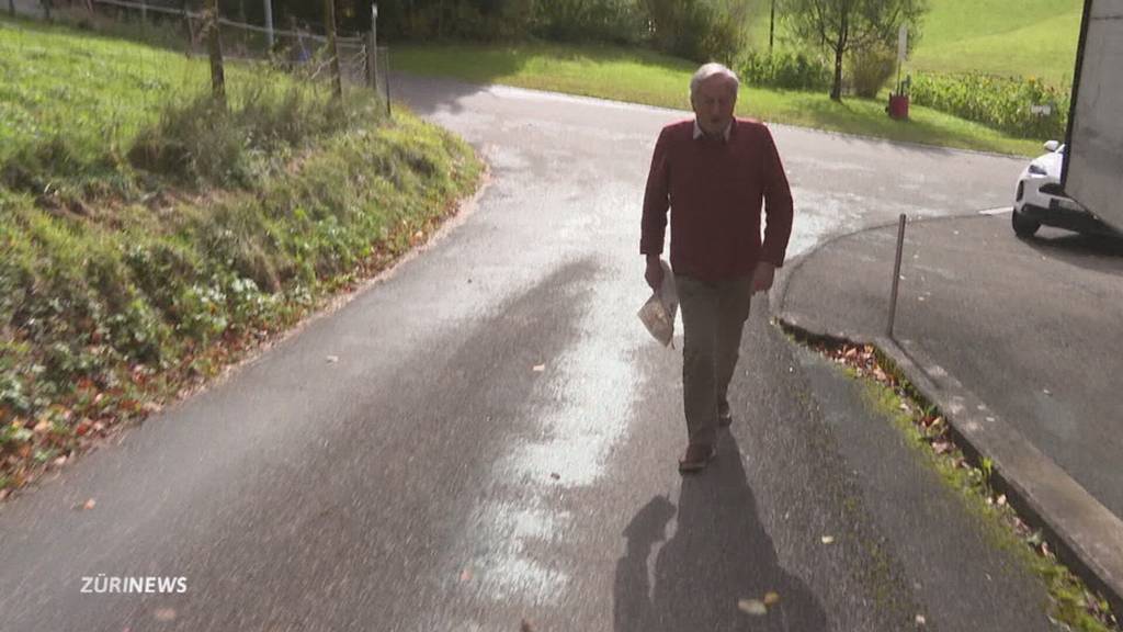 Rentner vor eigenem Haus mit Pistole bedroht