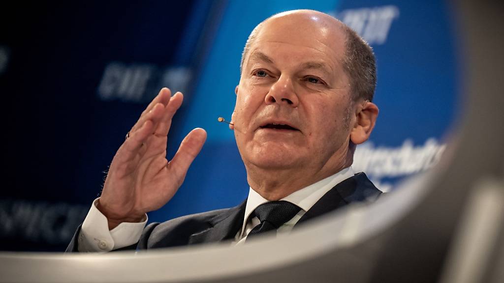 Der deutsche Bundeskanzler Olaf Scholz bei der Konferenz Europe 2024 in Berlin. Foto: Michael Kappeler/dpa