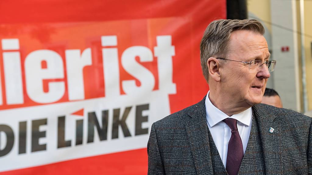 Wahlsieger, aber noch nicht unbedingt wieder Ministerpräsident von Thüringen: Linke-Parteichef Bodo Ramelow in der Landeshauptstadt Erfurt.