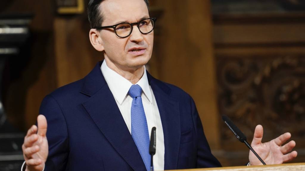 ARCHIV - Ein Interview mit Polens Ministerpräsident Mateusz Morawiecki sorgt für Spekulationen. Foto: Uwe Anspach/dpa