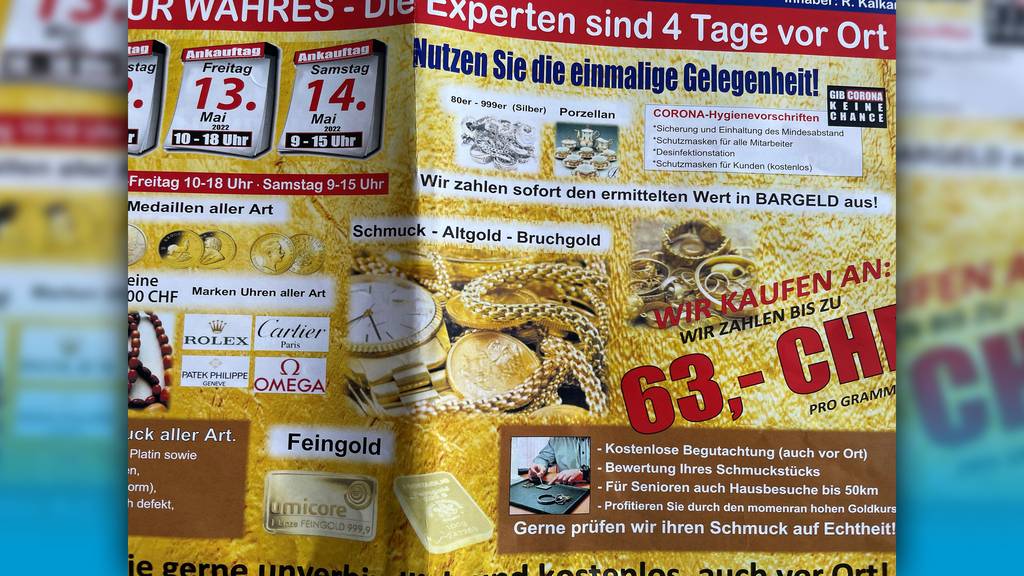 So ziehen Goldbetrüger im Aargau Kunden über den Tisch
