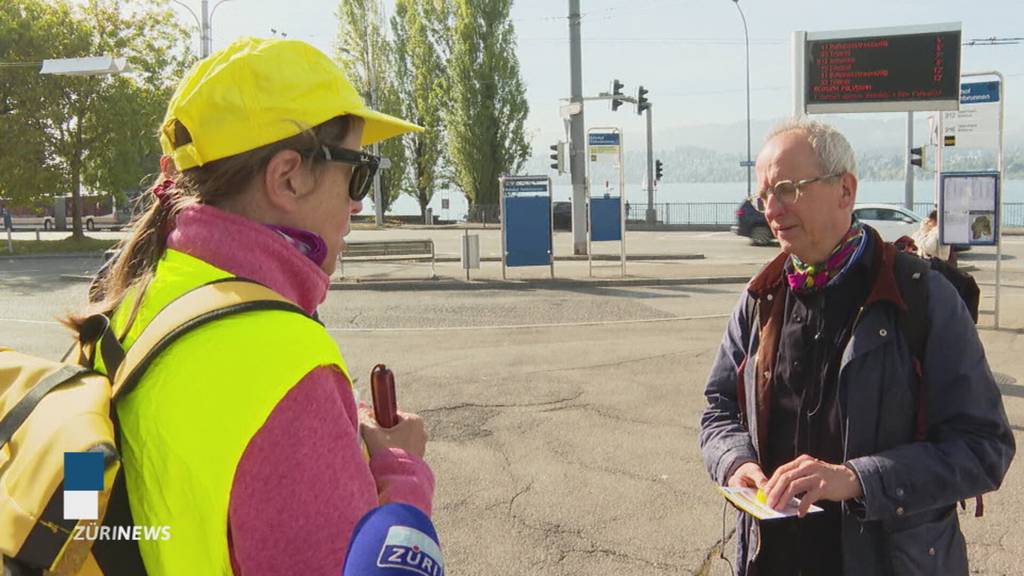 Aktion in Zürich macht auf Gefahren im Alltag für Sehbehinderte aufmerksam