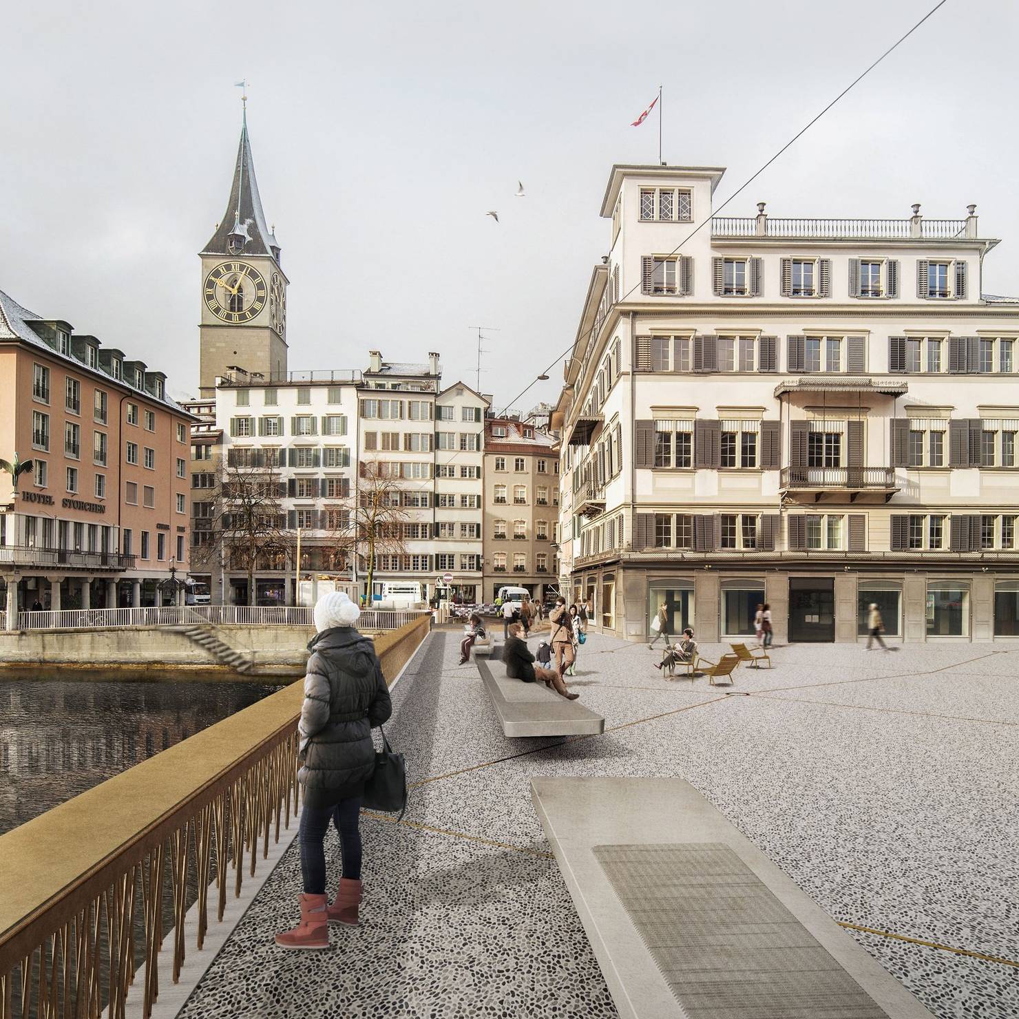 FIDUS、「Auf der Brucke in Zurich」 Franca-Magnani-Brücke | Stadt Zürich
