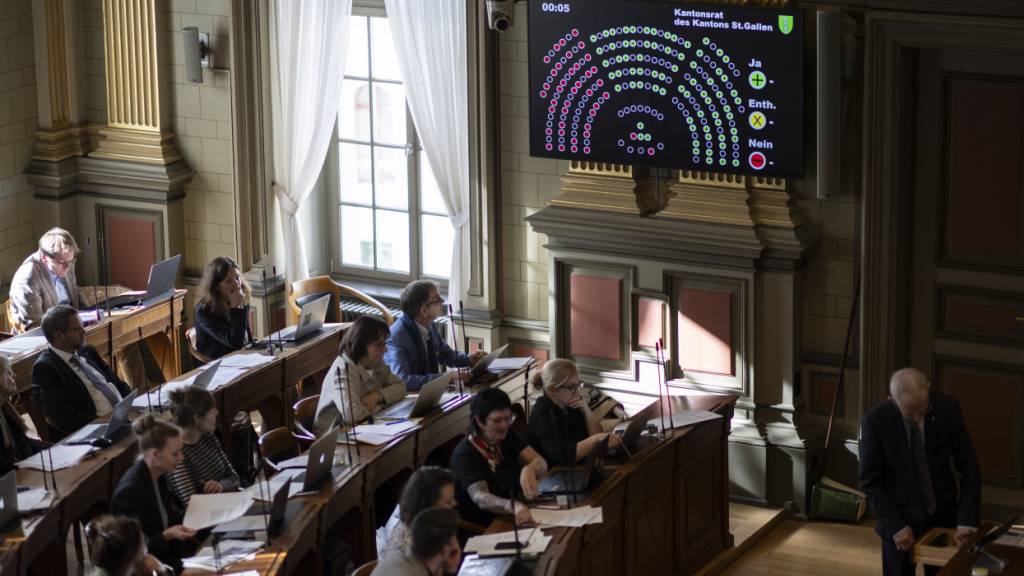 Der St. Galler Kantonsrat hat am Montagnachmittag eine FDP-Motion knapp abgelehnt. (Archivbild)