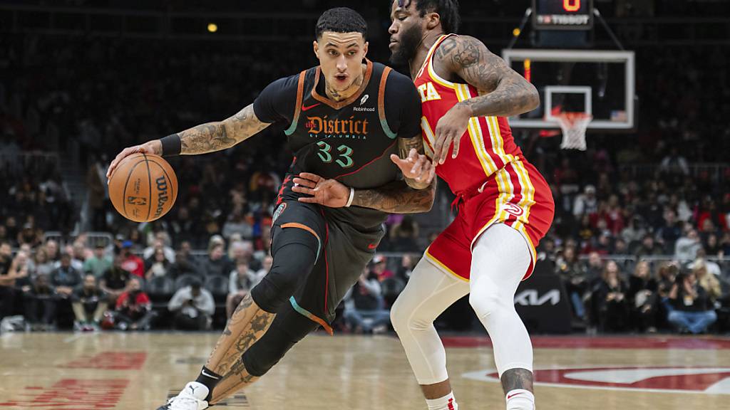 Kyle Kuzma (links) führte die Washington Wizards mit 29 Punkten zum Sieg in Atlanta