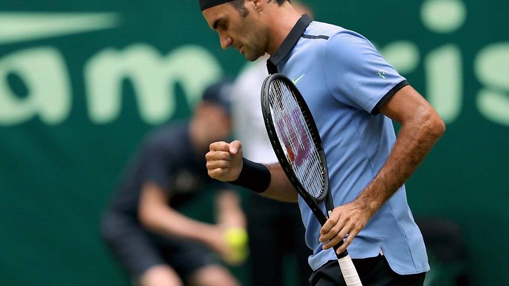 Roger Federer ballt die Faust: Einzug in den Viertelfinal geschafft