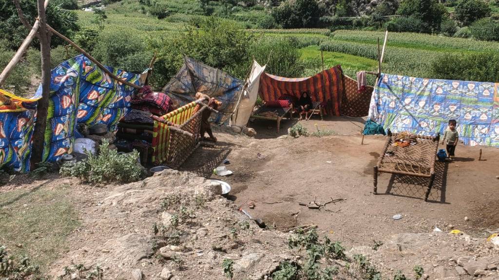 Eine afghanische Familie richtet eine Behelfsunterkunft ein, nachdem ihr Haus durch ein starkes Erdbeben zerstört wurde. Foto: Hedayat Shah/AP/dpa/Archivbild