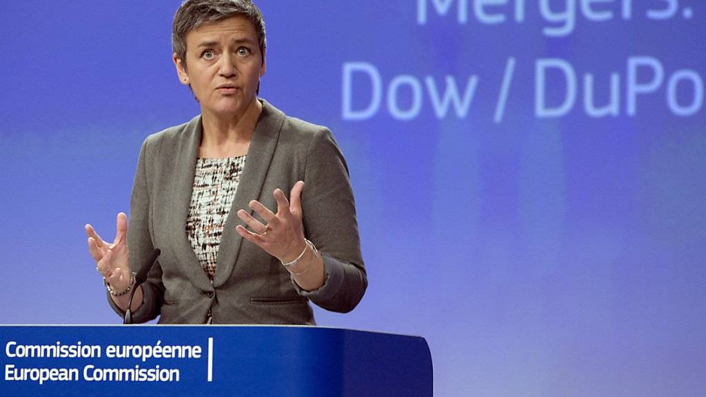 «Der Wettbewerb muss in dieser Branche funktionieren», sagt EU-Wettbewerbskommissarin Margrethe Vestager. Die EU-Kommission gibt unter Auflagen grünes Licht für die Fusion von Dow und DuPont.