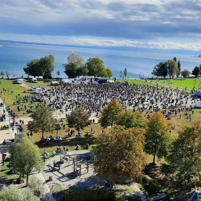 Weitgehend friedlich: So war das Demo-Wochenende am Bodensee