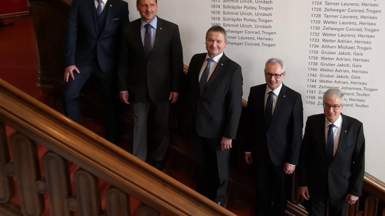 Der neu gewählte Regierungsrat des Kantons Ausserrhoden. (Bild:PD)