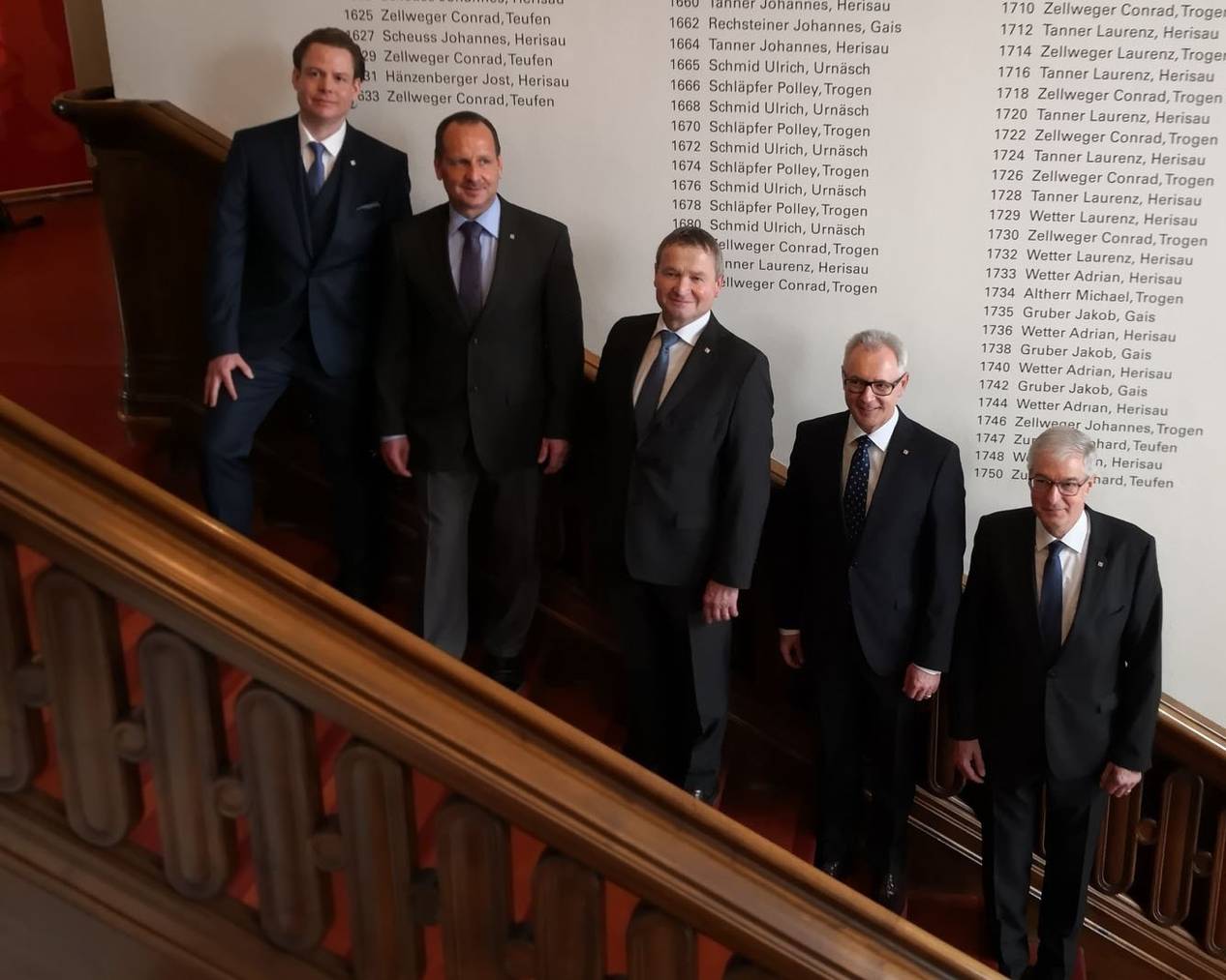 Der neu gewählte Regierungsrat des Kantons Ausserrhoden. (Bild:PD)