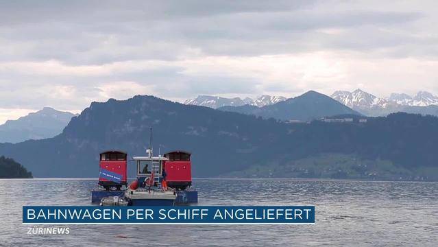 Bürgenstock-Bahn per Schiff angeliefert