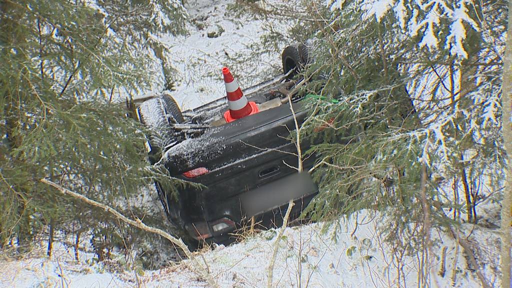 Einsiedeln: Auto mit Kleinkind stürzt 20 Meter in ein Tobel