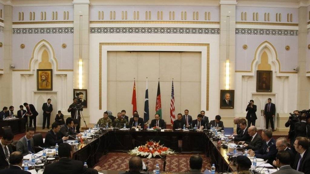 Blick in den Verhandlungssaal am Montag in Kabul.