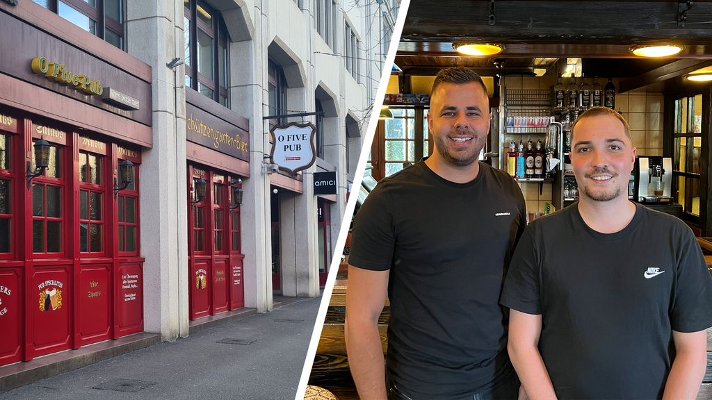 Fauzi Itani (31) (links), Geschäftsführer des O'Five Pub hat sich Verstärkung geholt. Seit dem 1. Oktober ist Felix Kühni (27) stv. Geschäftsleiter.