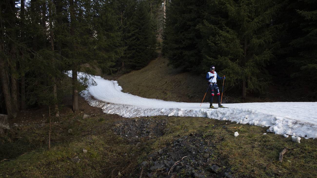 Snowfarming-Langlaufloipe in Davos
