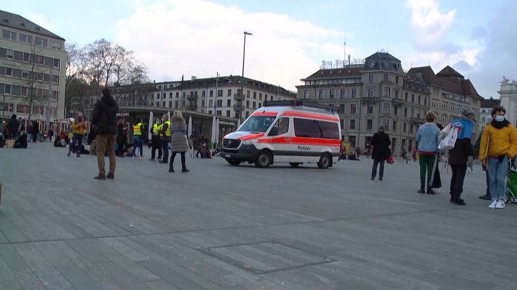 Unbewilligter Klimastreik in Zürich