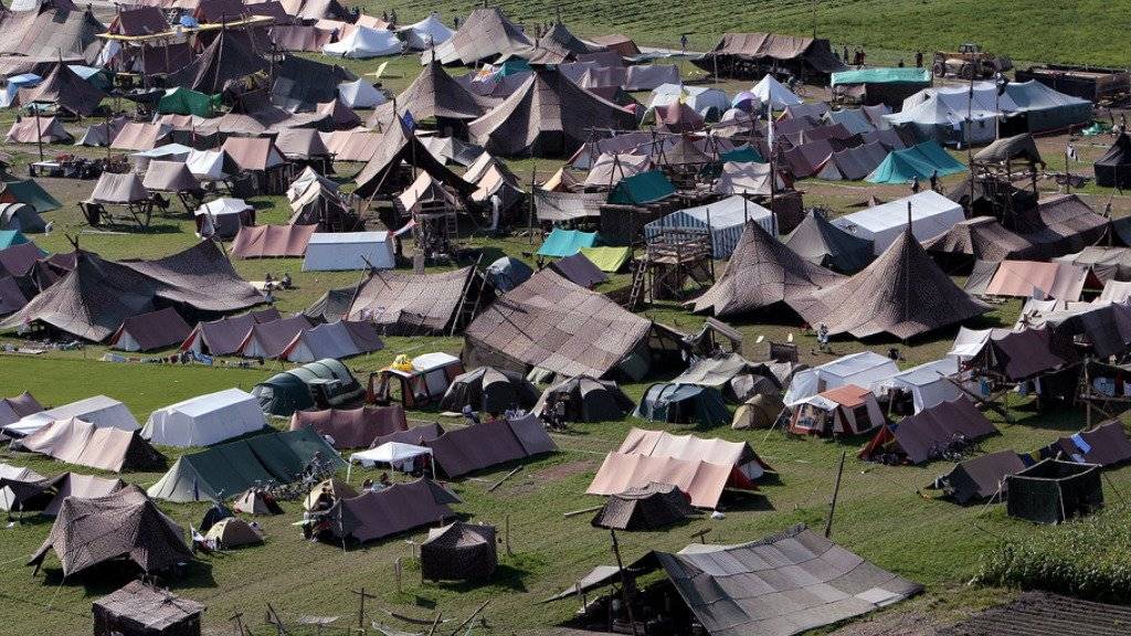 Das letzte Bundeslager der Schweizer Pfadibewegung fand 2008 in der Linthebene statt. Über 20'000 Pfadi aus der Schweiz und aus dem Ausland nahmen daran teil. 2021 soll ein weiteres Bula stattfinden. (Archivbild)