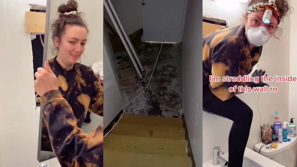 Frau findet komplette Wohnung hinter Badzimmer-Spiegel