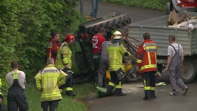 Traktor-Unfall in Widen