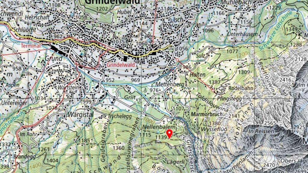Im Gebiet «unter der Roteflüö» ist in Grindelwald die Leiche eines vermissten Engländers gefunden worden.