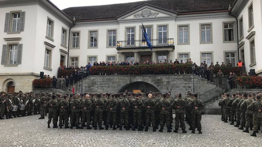 Infanterie verabschiedet sich aus Aarau