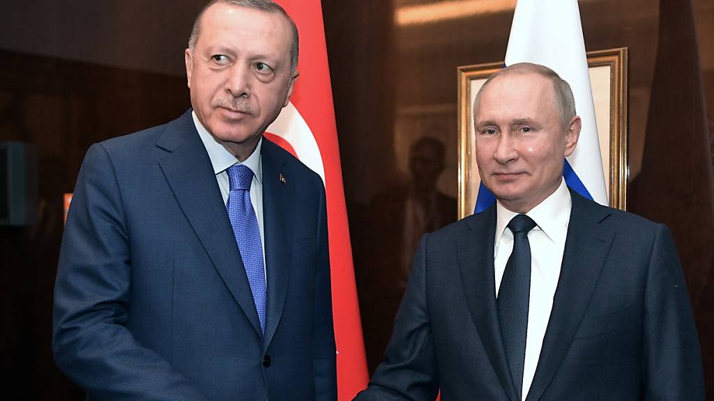 Der türkische Präsident Recep Tayyip Erdogan (links) und der russische Präsident Wladimir Putin werden sich am Donnerstag treffen, um über den Syrien-Konflikt und die Flüchtlingsströme zu beraten. (Archivbild)