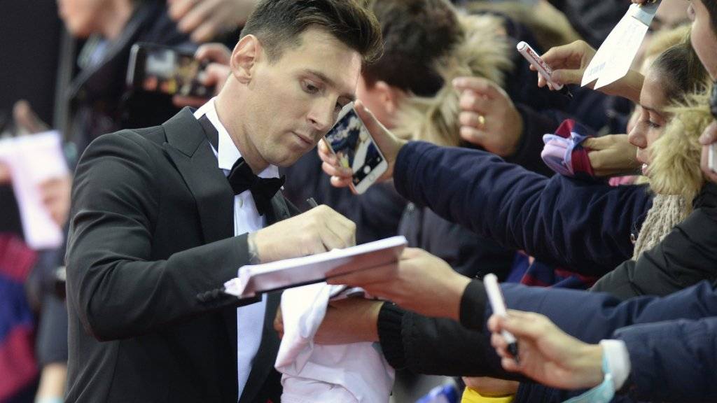 Weltfussballer Lionel Messi (28) war auch vor der Verleihung des Ballon d'Or Mitte Januar in Zürich ein gefragter Mann