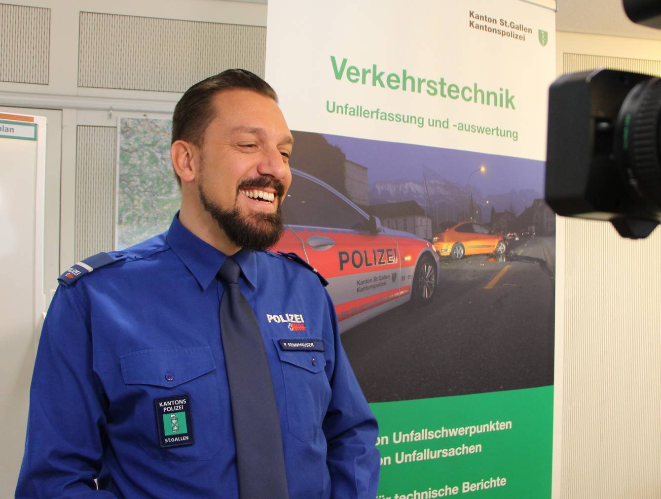 Philipp Sennhauser, Leiter der St.Galler Verkehrspolizei Bild: FM1Today/Laurien Gschwend