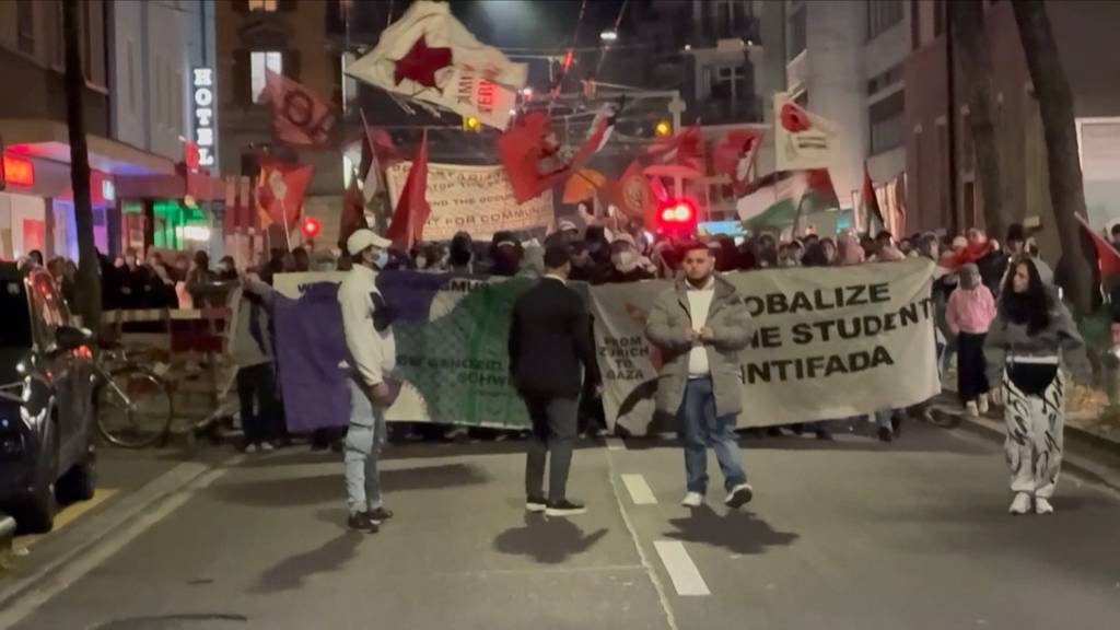 Unbewilligte Palästina-Demo im Kreis 4 – Stadtpolizei setzt Reizstoff ein