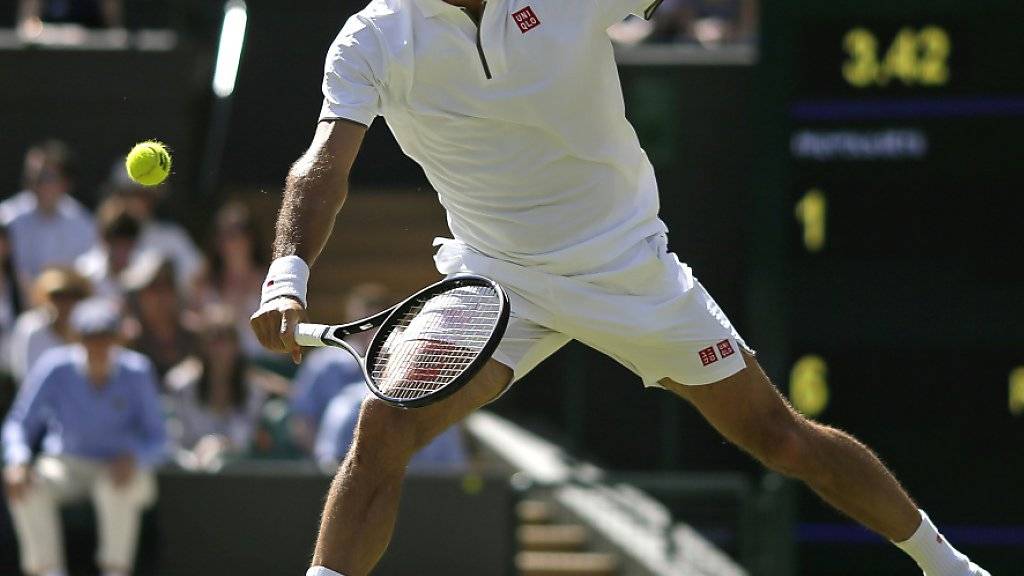 Roger Federer erreichte in Wimbledon zum 17. Mal die 3. Runde - Rekord