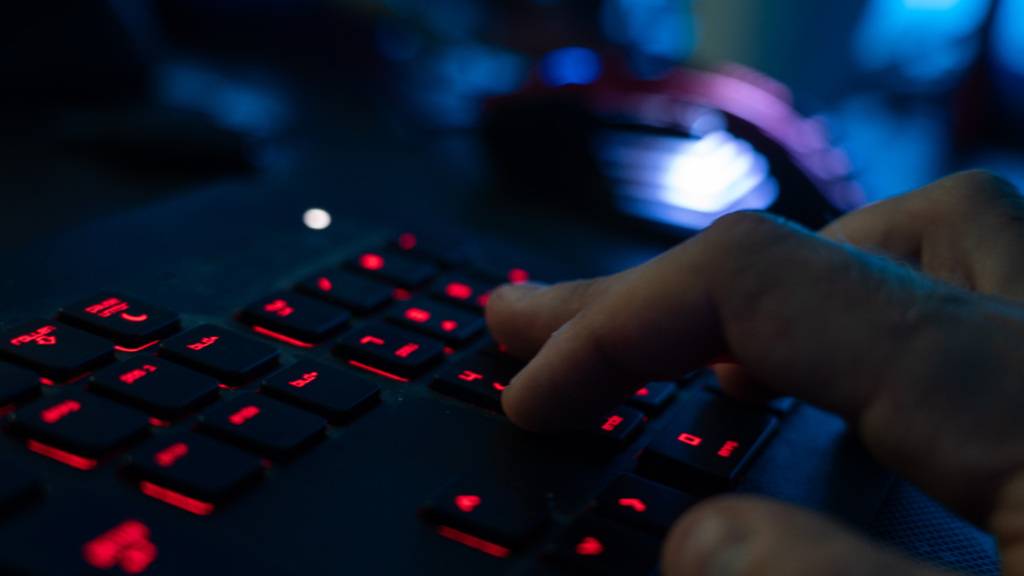 ARCHIV - Ein Mann sitzt am Rechner und tippt auf einer Tastatur. (Symbolbild)) Foto: Nicolas Armer/dpa (Archivbild)
