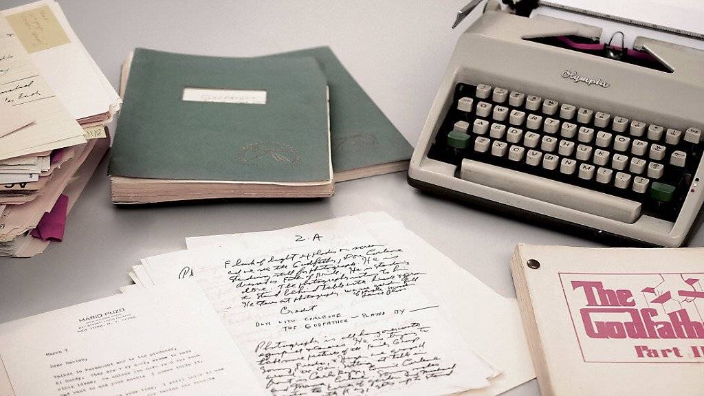 Zu den versteigerten Objekten zählten die Olympia-Schreibmaschine von Mario Puzo sowie Manuskripte und Drehbuchversionen für das Mafia-Epos «Der Pate». (Archiv)