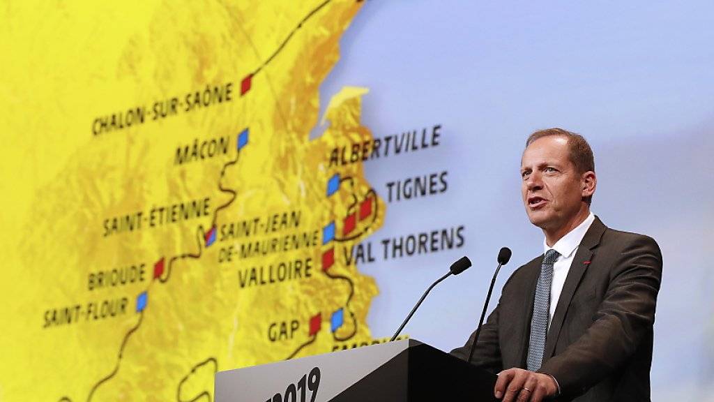 TdF-Direktor Christian Prudhomme präsentiert die Tour de France 2019