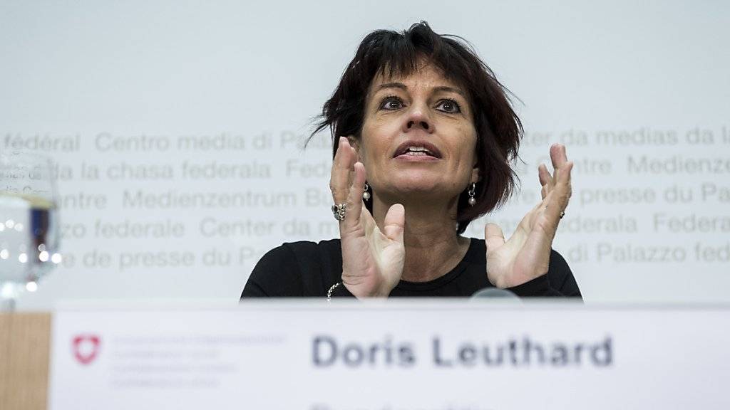 Bundesrätin Doris Leuthard erklärt die Schweizer Position für die Klimaverhandlungen von Paris