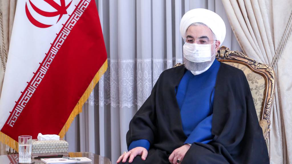 HANDOUT - Hassan Ruhani, Präsident des Iran, ist zu einer Zusammenarbeit mit dem neuen US-Präsidenten bereit. Foto: -/Iranian Presidency/dpa - ATTENTION: editorial use only and only if the credit mentioned above is referenced in full