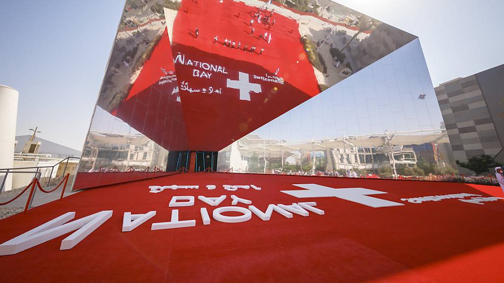 Der Swiss Pavilion in Dubai am Swiss National Expo Day im Oktober 2021.