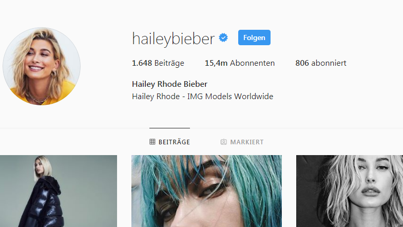 Screenshot Instagram/ Hailey Bieber