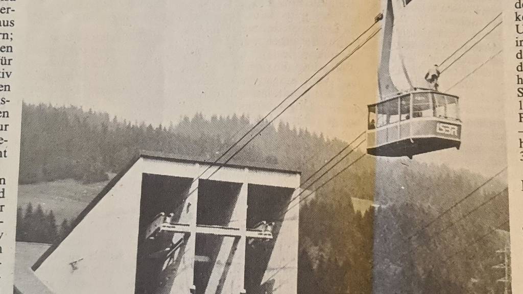 Zeitungsausschnitt 1970-71 Luftseilbahn Sörenberg - Brienzer Rothorn