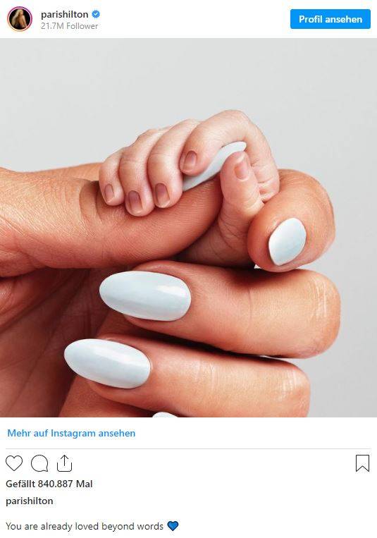 Paris Instagram Baby Post