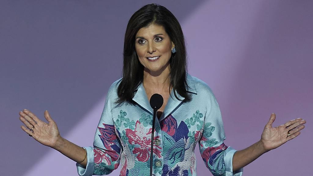 ARCHIV - Die ehemalige UN-Botschafterin Nikki Haley spricht bei der Republican National Convention. Foto: J. Scott Applewhite/AP/dpa