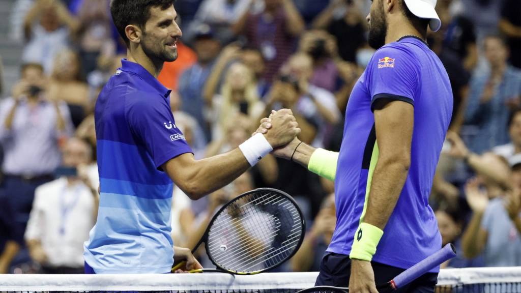 Novak Djokovic dreht gegen Matteo Berrettini auf und steht im Halbfinal der US Open